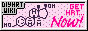 a 88x31 button to promote the site diy hrt, which you can click to be sent there. the button is pink, with testosterone/estrogen on it, reading in bright pink text- 'get hrt- NOW!'